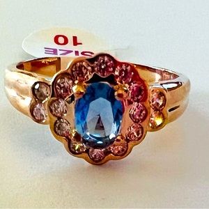 Bomb Party Ring- Light Blue Sapphire Ring